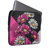 Daisies Pink and White Electronics Bag Laptop Sleeve (Voorkant Rechts)