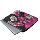 Daisies Pink and White Electronics Bag Laptop Sleeve (Voorkant onderkant)