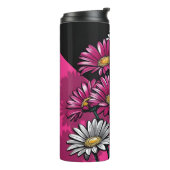Daisies Pink and White Thermal Tumbler Thermosbeker (Gedraaid links)