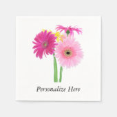 Daisies Pink Servet (Voorkant)