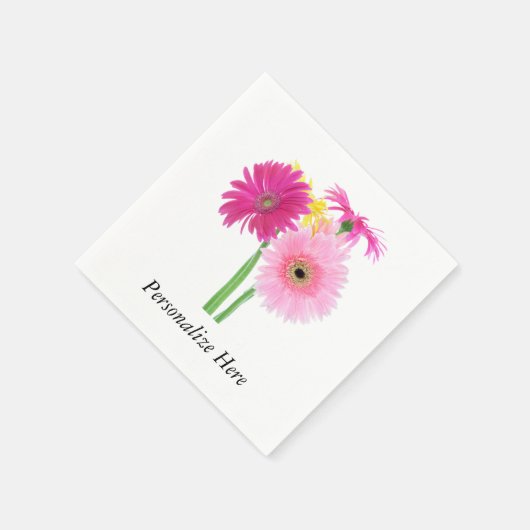 Daisies Pink Servet (Hoek)