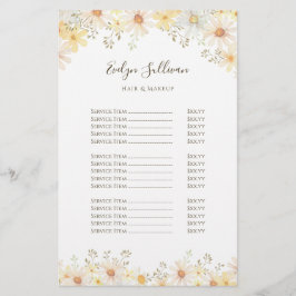 Daisies prijslijst flyer