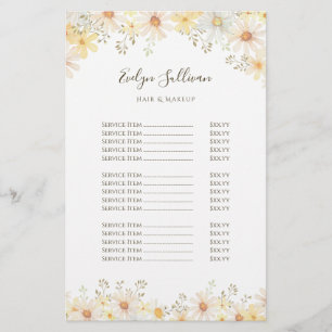 Daisies prijslijst flyer