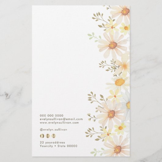 Daisies prijslijst flyer (Achterkant)