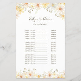 Daisies prijslijst flyer