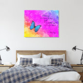 Daisies Rainbow Kleuren Blu Butterfly Lao Tzu Quot Canvas Afdruk (Insitu (Slaapkamer))