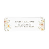 Daisies retouradreslabel etiket (Voorkant)