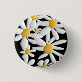 DAISIES RONDE BUTTON 3,2 CM (Voorkant)