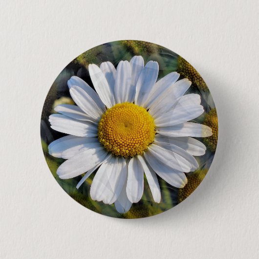 DAISIES RONDE BUTTON 5,7 CM (Voorkant)