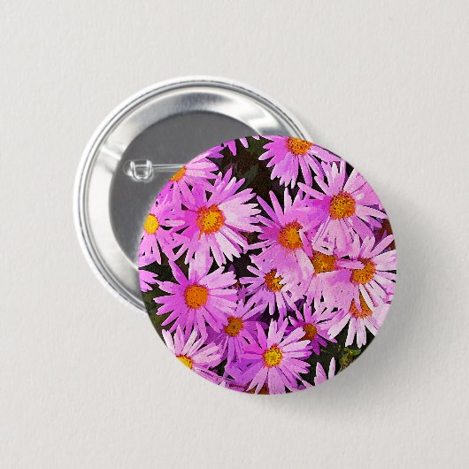 DAISIES RONDE BUTTON 5,7 CM (Voorkant /achterkant)