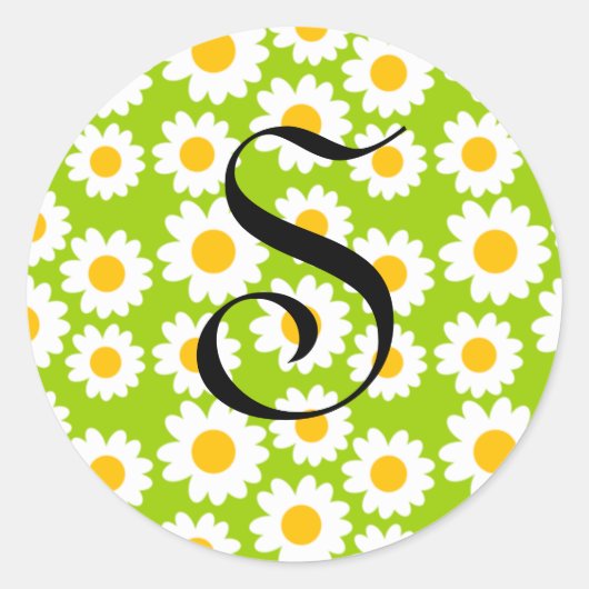 Daisies Ronde Sticker (Voorkant)