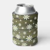 Daisies Rustic Barn Board Daisy Flower Blikjeskoeler (Blikje Voorkant)