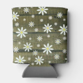 Daisies Rustic Barn Board Daisy Flower Blikjeskoeler (Achterkant)