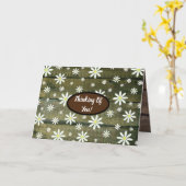 Daisies Rustic Barn Board Daisy Flower Kaart (Gele Bloem)