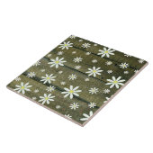 Daisies Rustic Barn Board Daisy Flower Tegeltje (Zijkant)