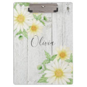 Daisies Rustic Wood - Aangepast Klembord (Voorkant)