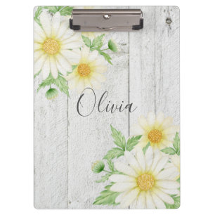 Daisies Rustic Wood - Aangepast Klembord