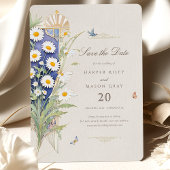 Daisies Save the Date Gouden Elegantie Kaart