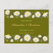 Daisies Save the Date Wedding Aankondiging 2 Kaart (Voorkant)