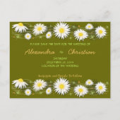 Daisies Save the Date Wedding Aankondiging Kaart (Achterkant)