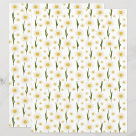 Daisies Scrapbook Paper