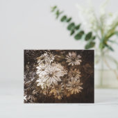 Daisies, Sepia, Grunge Briefkaart (Staand voorkant)