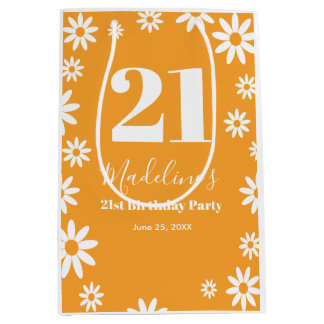 Daisies Spring floral Birthday Party Medium Cadeauzakje