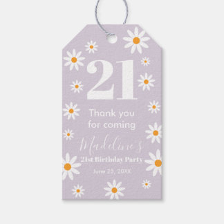 Daisies Spring Floral Thank you tag Cadeaulabel