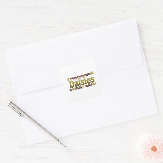 Daisies Square Sticker