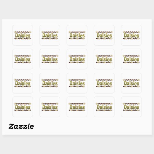 Daisies Square Sticker (Vel)