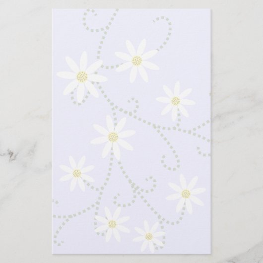 Daisies Stationery-Floral Briefpapier (Voorkant)