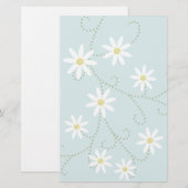 Daisies Stationery-Floral Briefpapier (Voorkant / Achterkant)
