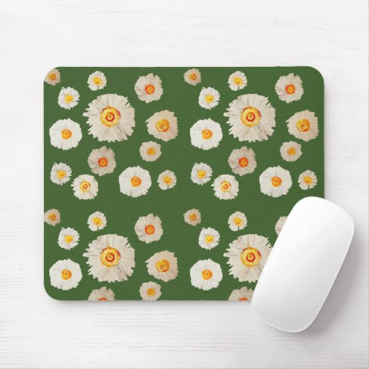 Daisies Tekening Mousepad, Daisy patroon Muismat (Met muis)