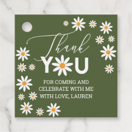 Daisies Thank you tags green Bedankjes Labels