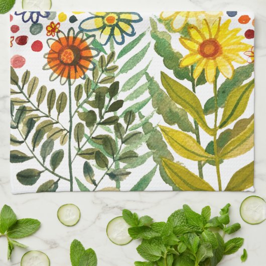 Daisies Theedoek (Gevouwen)