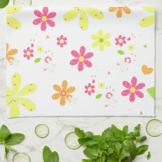 Daisies Theedoek (Gevouwen)