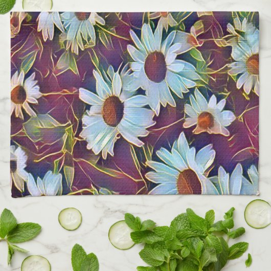 DAISIES THEEDOEK (Gevouwen)