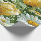 Daisies, Tulips & Butterflies illustrations Cadeaupapier (Hoek)