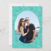 Daisies Turquoise Bewaar de datum & Fotokaart Save The Date (Achterkant)