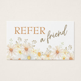 Daisies verwijzingskaart visitekaartje