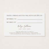 Daisies verwijzingskaart visitekaartje (Achterkant)