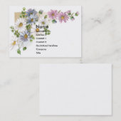 Daisies Victoriaans handelskaart Visitekaartje (Voorkant / Achterkant)