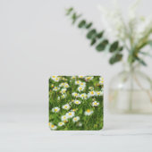 Daisies Vierkante Visitekaartje (Staand voorkant)