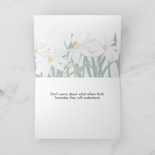 Daisies voor moed kaart (Binnen)