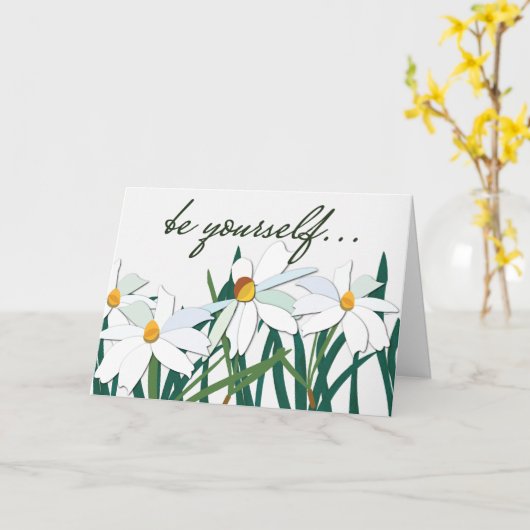 Daisies voor moed kaart (Gele Bloem)