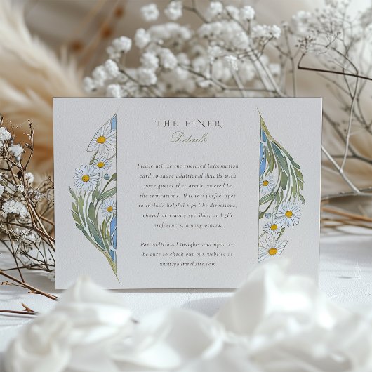 Daisies Wedding Informatie Informatiekaartje