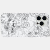 Daisies weide lichtgrijs patroon Case-Mate iPhone case (Achterkant (horizontaal))
