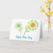 Daisies Wenskaart Kaart (Gele Bloem)