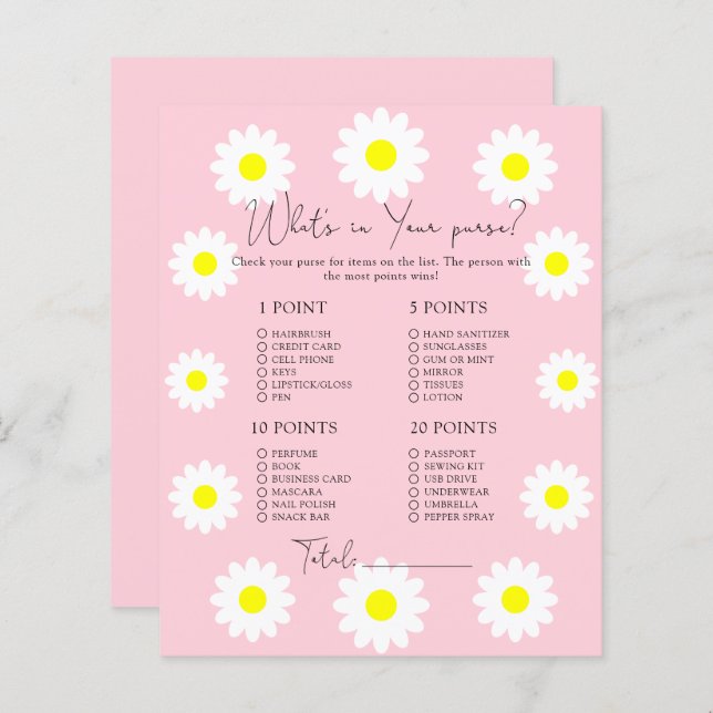 Daisies - Whats in je handtas (Voorkant / Achterkant)