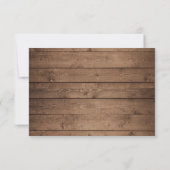  Daisies White Floral Rustic Wood Wedding RSVP Kaartje (Achterkant)